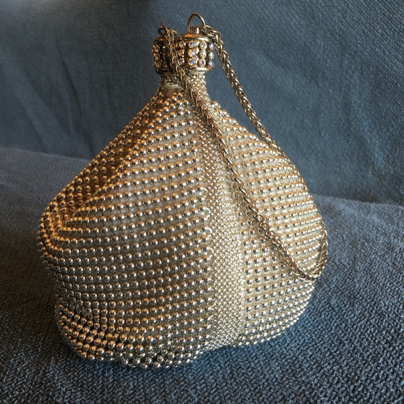 Silver Beaded Clutch Purse - Picture 8 of 8